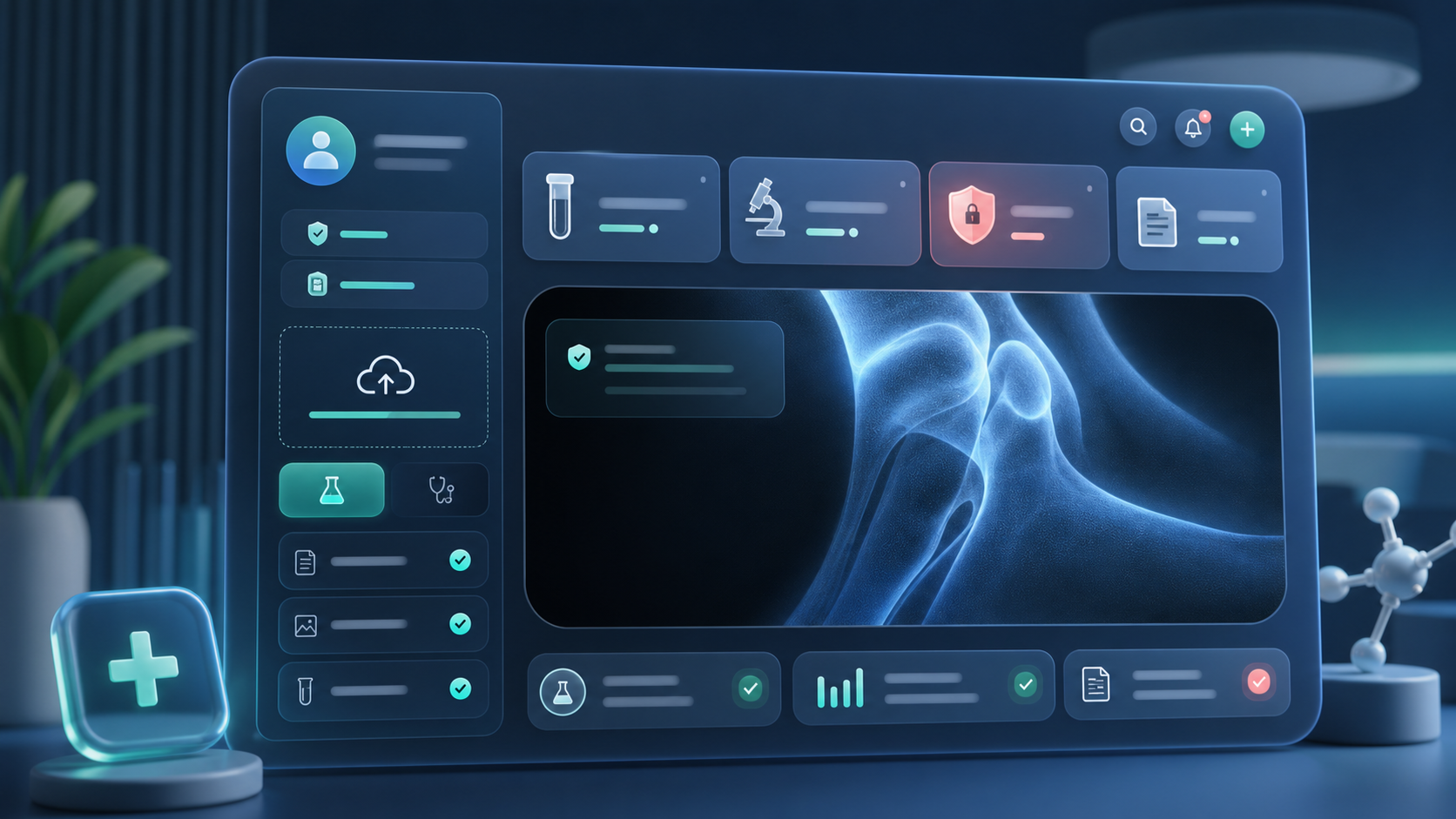 Illustration conceptuelle Laboratoire & imagerie